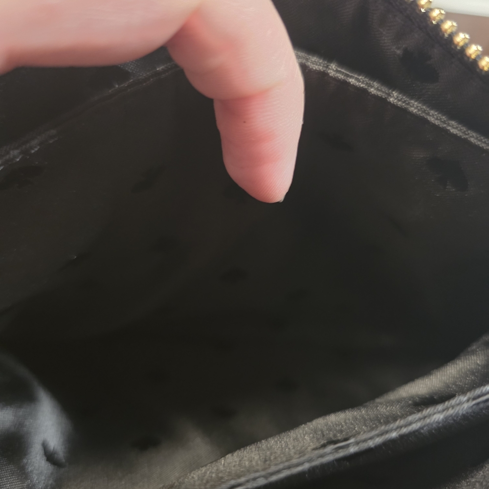 Kate Spade Leila Triple Gusset Pebbled Leather Crossbody Bag Black Like New - Picture 12 of 17